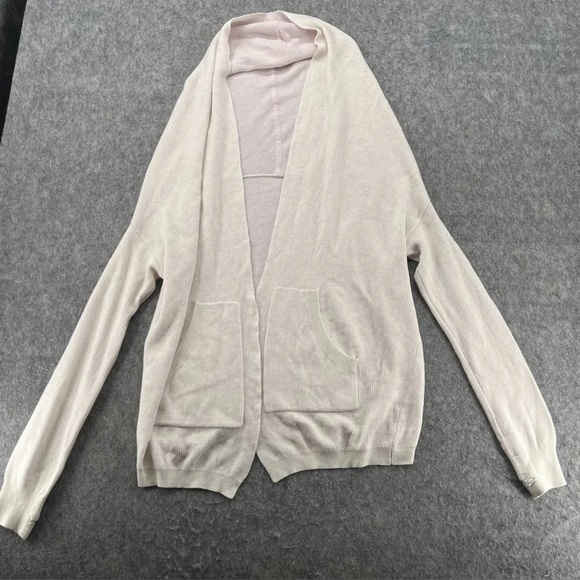 lululemon athletica Sweaters - Lululemon Athletica Ivory and Pink Women's Reversible Cardigan Size 6